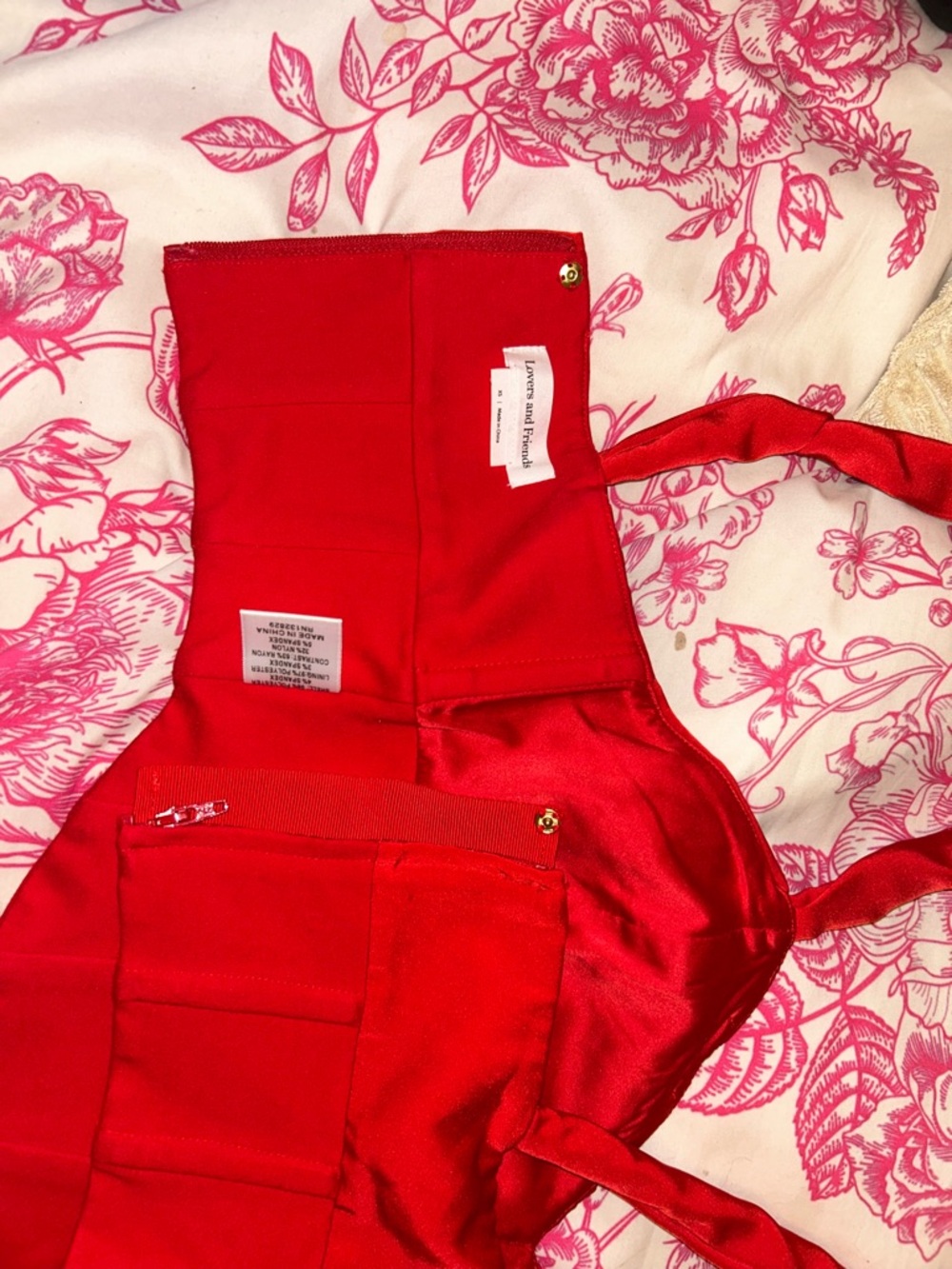 Lovers + Friends Red Bustier Crop Top - Picture 3 of 3